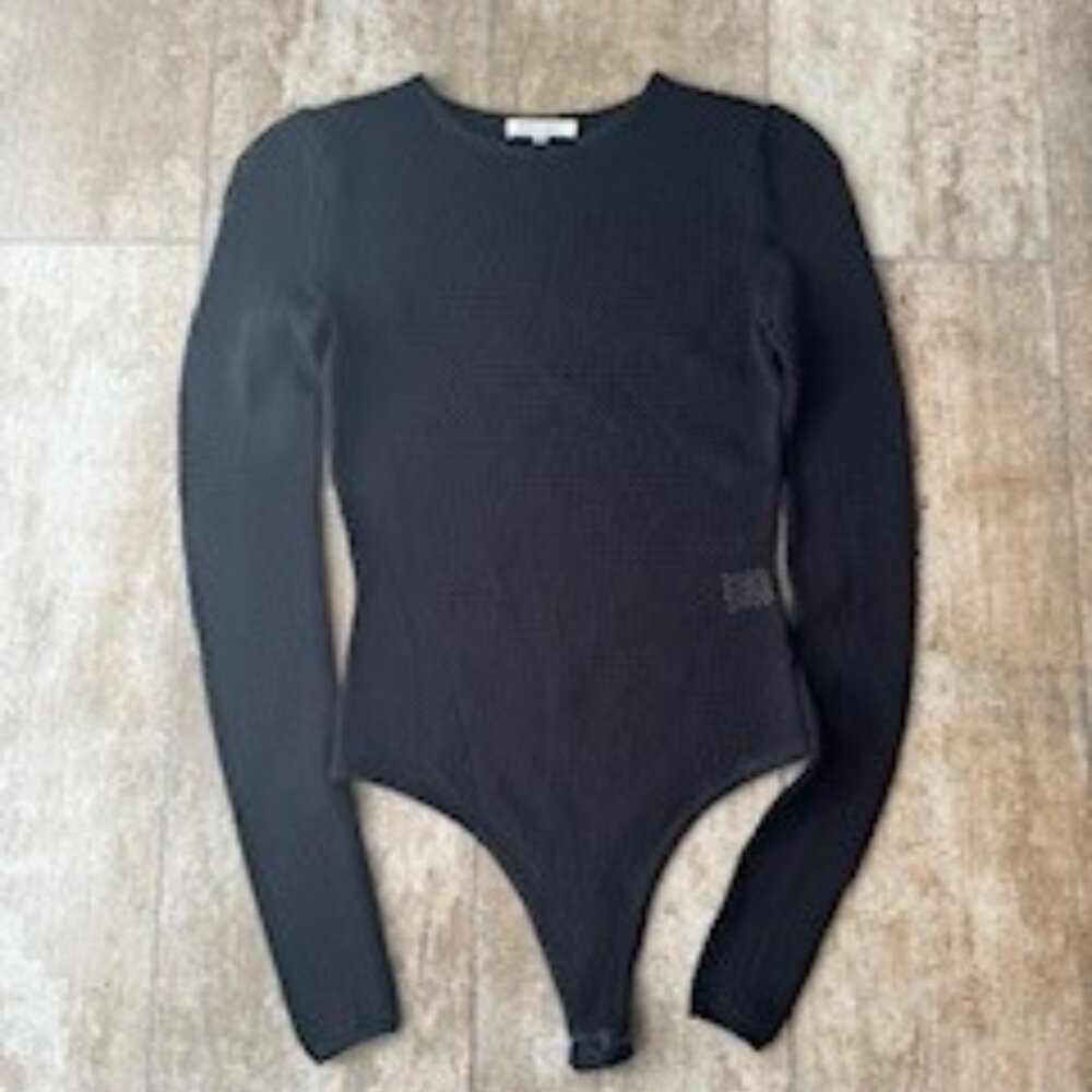 Ronny Kobo Crew Neck Black Bodysuit size XS